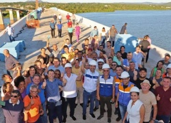 Governador Wanderlei Barbosa visita obra da Ponte de Porto Nacional e anuncia entrega para 14 de junho
